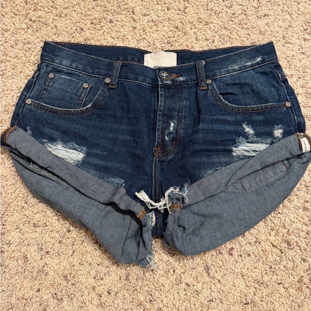 One Teaspoon Blue Bandit Shorts